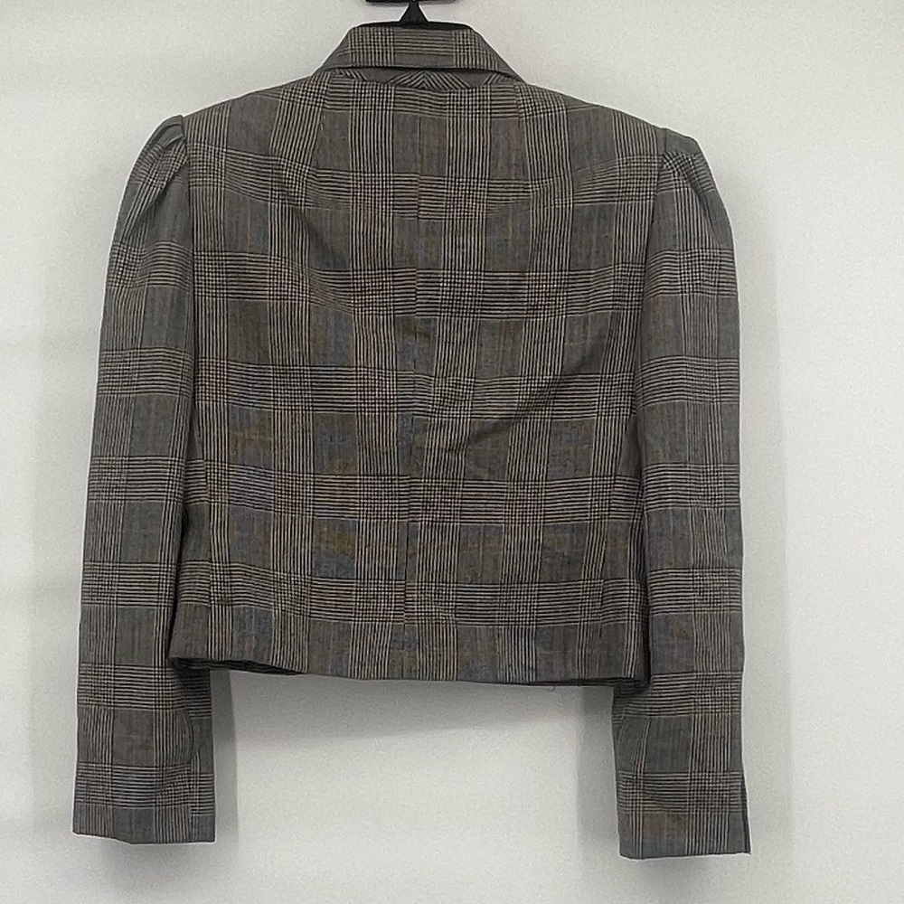 Vintage Adele Simpson cropped black white blazer - Picture 2 of 7